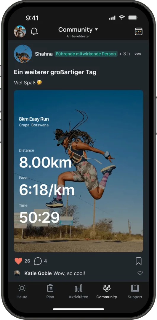 Phone mockup with Runna app screenshot.