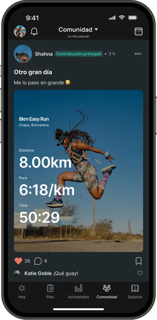 Phone mockup with Runna app screenshot.