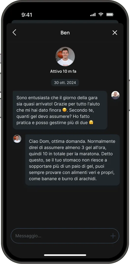 Phone mockup with Runna app screenshot.