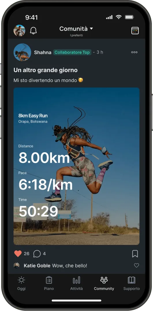 Phone mockup with Runna app screenshot.