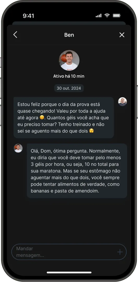 Phone mockup with Runna app screenshot.